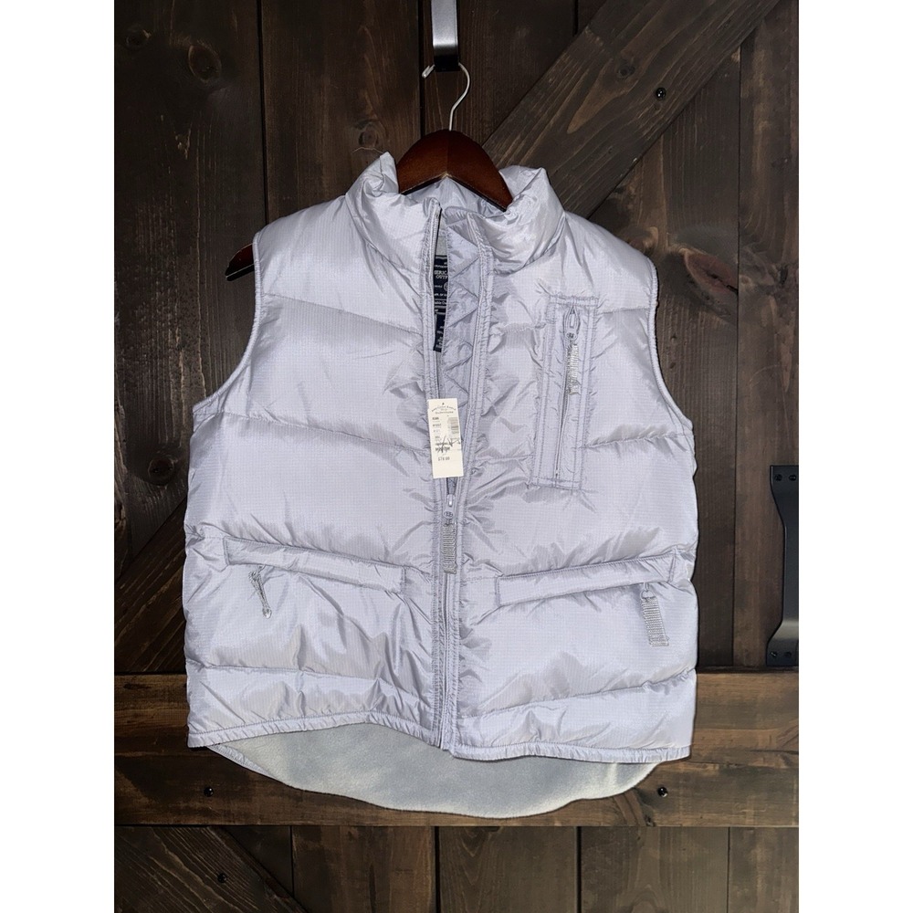 American Eagle NEW Women's M Performance Puffer Jacket Vest Down Filled Gray